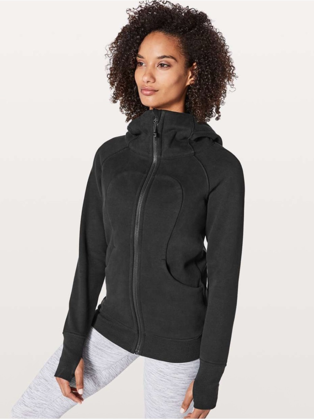 lululemon athletica Black Full-Zip Hoodie Jacket